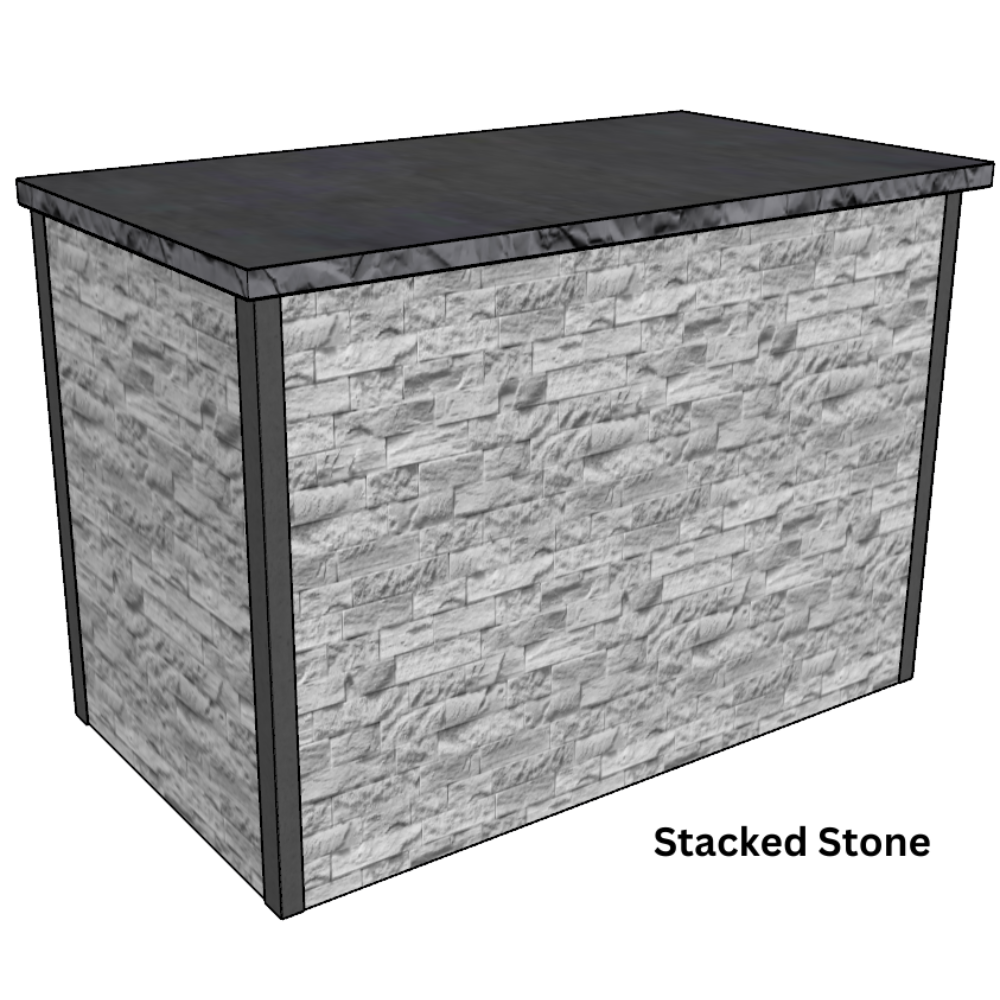 Outdoor Oasis Kitchen Kits 6ft Signature Grill Island - Outdoor BBQ Kitchen Station