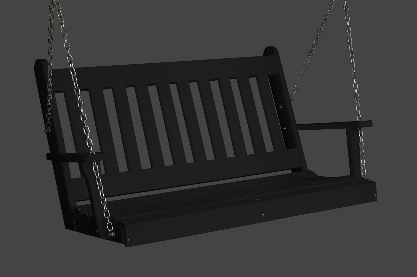 A&L Furniture 4 ft Outdoor Swing - Traditional English Porch Swing