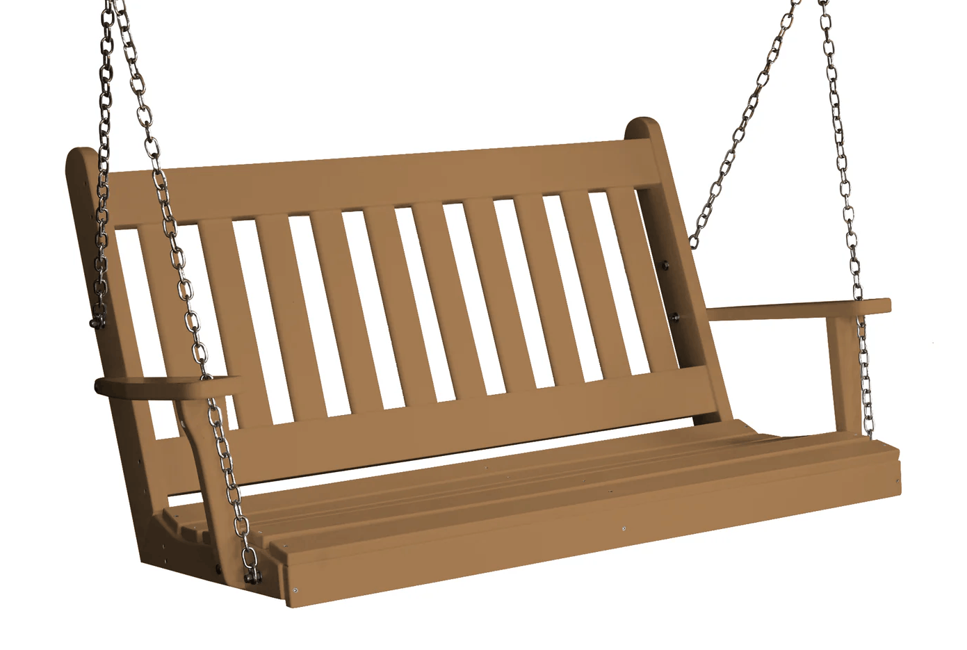 A&L Furniture 4 ft Outdoor Swing - Traditional English Porch Swing