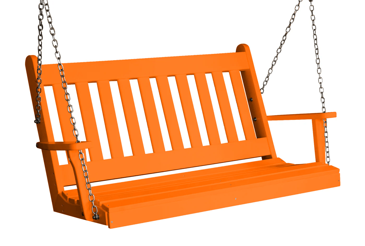A&L Furniture 4 ft Outdoor Swing - Traditional English Porch Swing