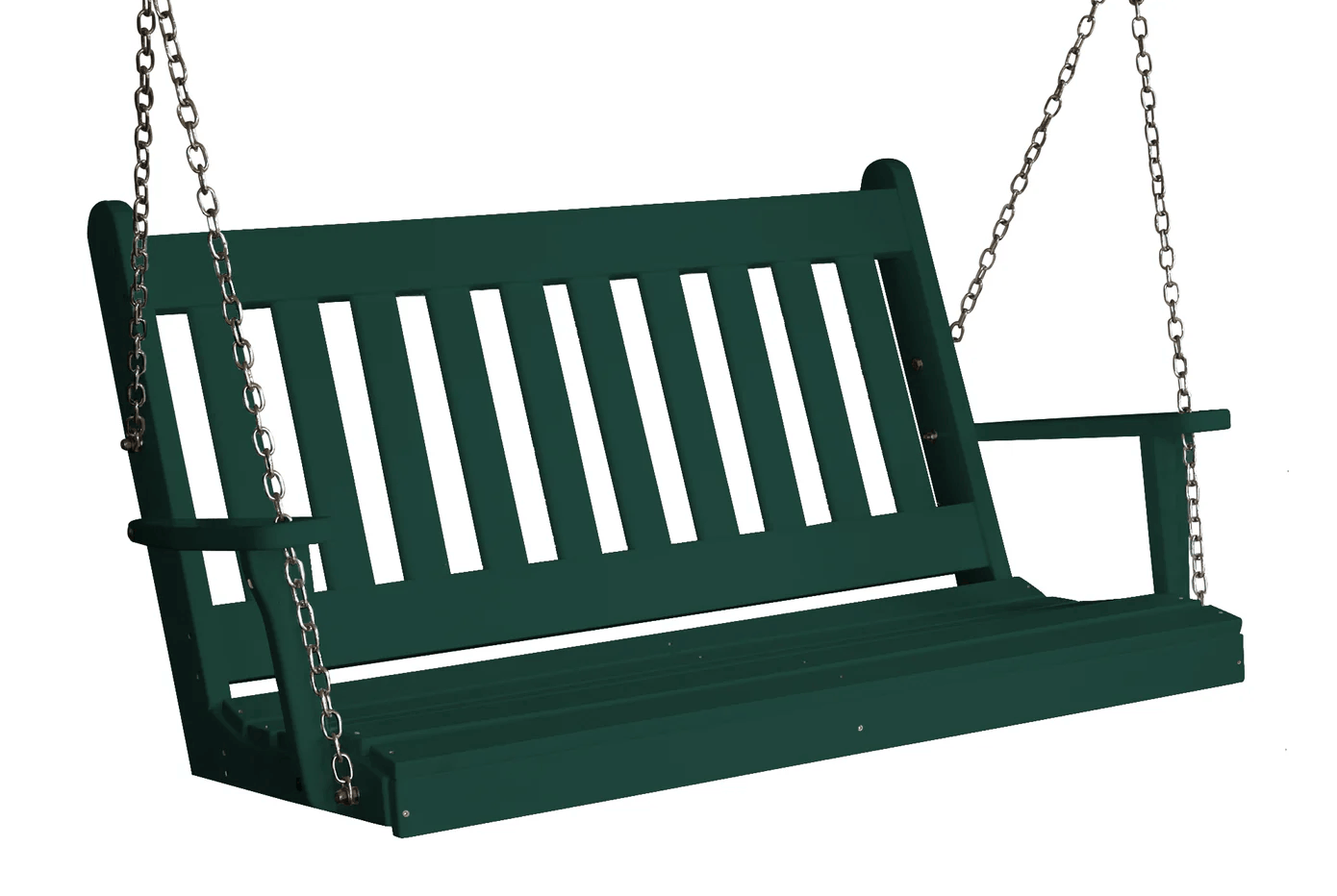A&L Furniture 4 ft Outdoor Swing - Traditional English Porch Swing