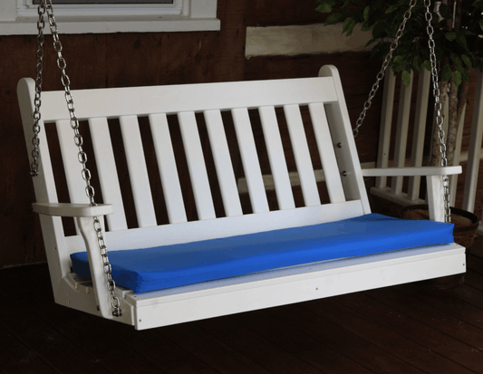 A&L Furniture 4 ft Outdoor Swing - Traditional English Porch Swing