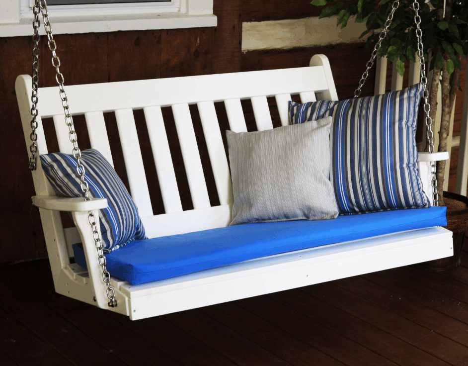 A&L Furniture 4 ft Outdoor Swing - Traditional English Porch Swing