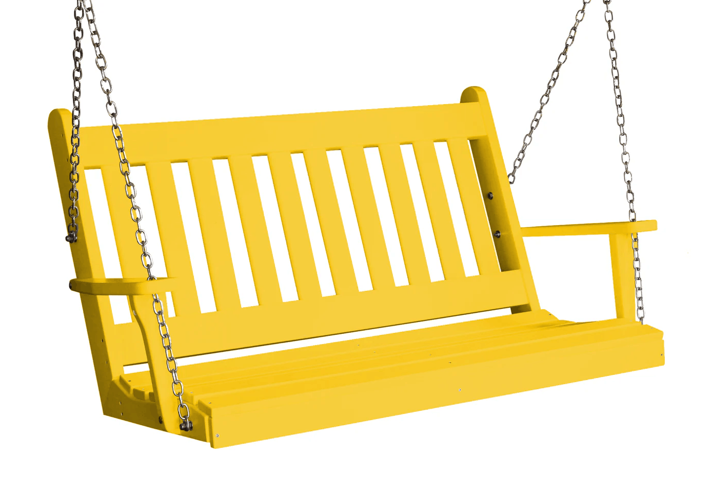 A&L Furniture 4 ft Outdoor Swing - Traditional English Porch Swing