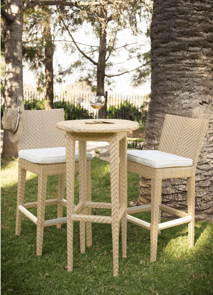 Panama Jack Austin 3-Piece Round Pub Table Set with Cushions