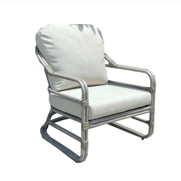 Panama Jack Dove 4-Piece Brushed Aluminum Seating Set with Cushions