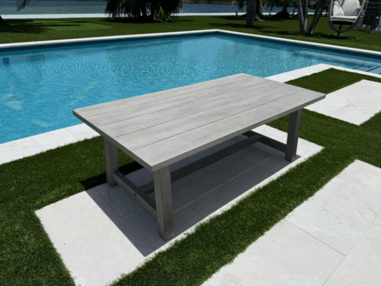 Panama Jack Dove 4-Piece Brushed Aluminum Seating Set with Cushions