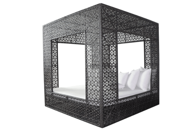 Panama Jack Serenity Square Wicker Daybed for Four Guests