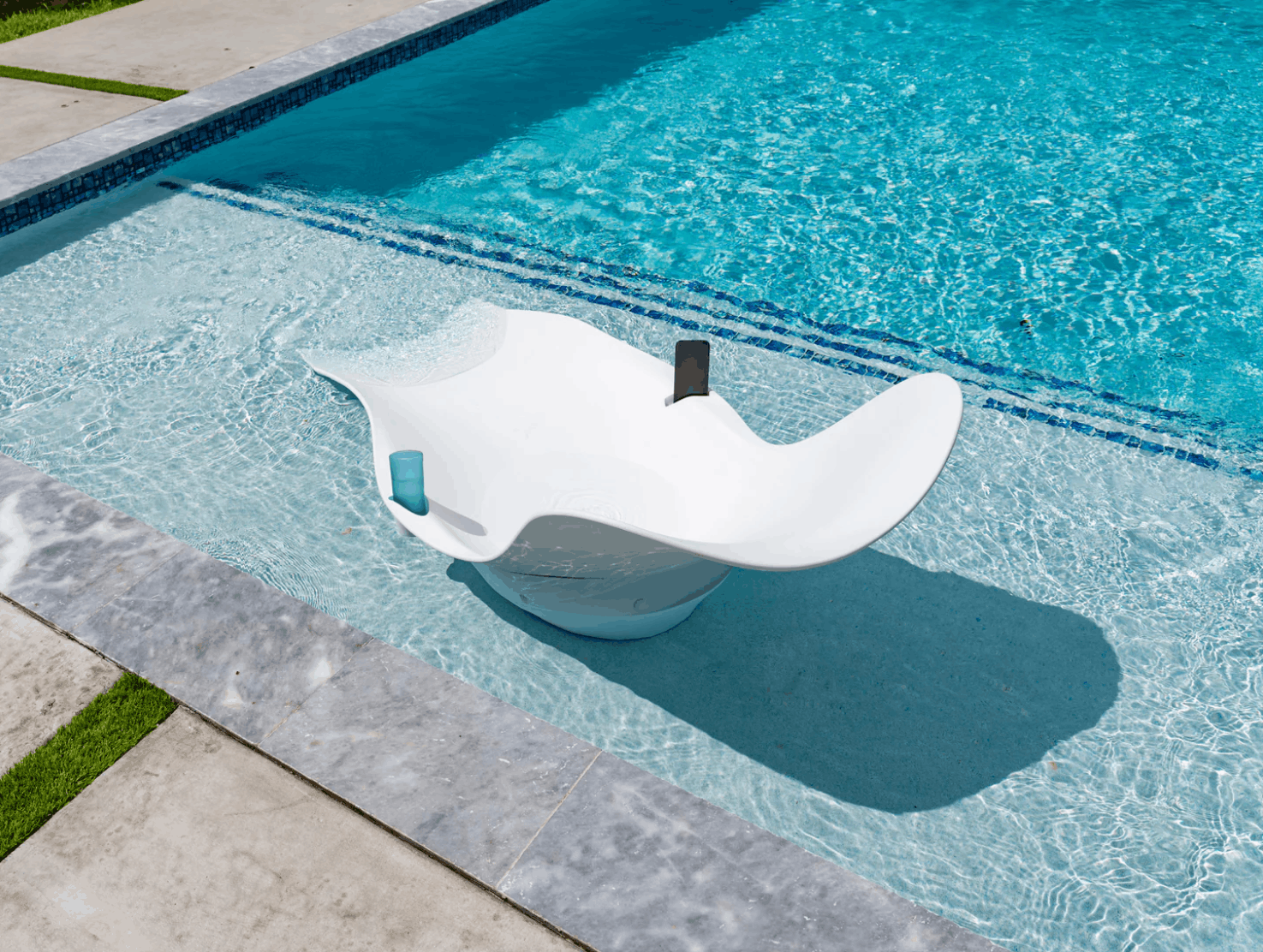 Panama Jack Wave In-Pool Chaise Lounger Set of 4 – Tanning Ledge Lounge Chairs