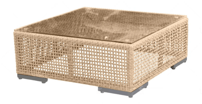 Panama Jack Austin 5-Piece Aluminum Seating Set with Glass Tables