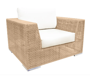 Panama Jack Austin 5-Piece Aluminum Seating Set with Glass Tables