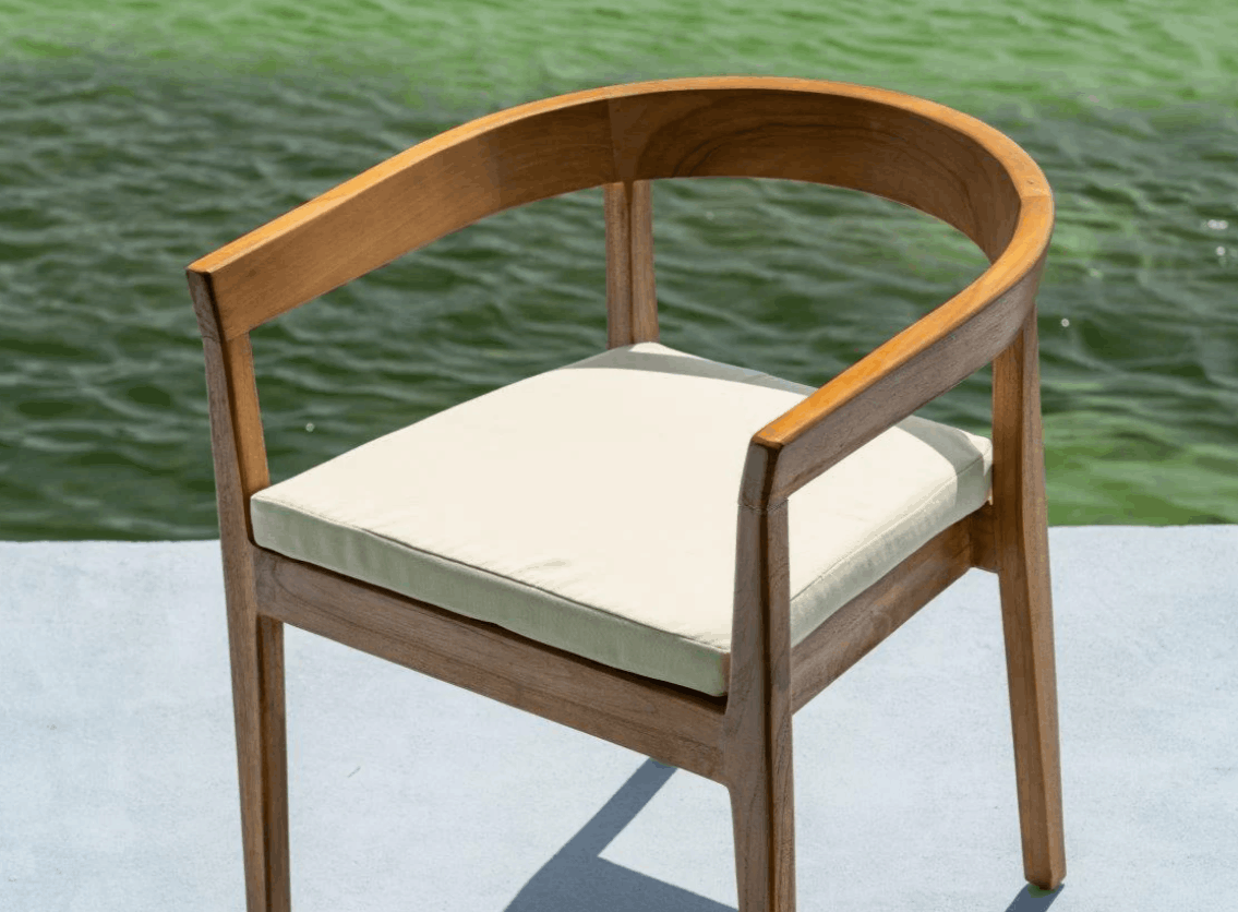 Panama Jack Bali Teak 5-Piece Square Dining Table with Cushions