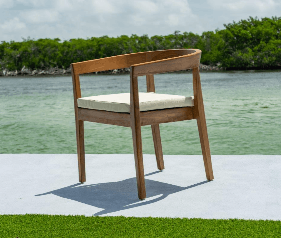 Panama Jack Bali Teak 5-Piece Square Dining Table with Cushions