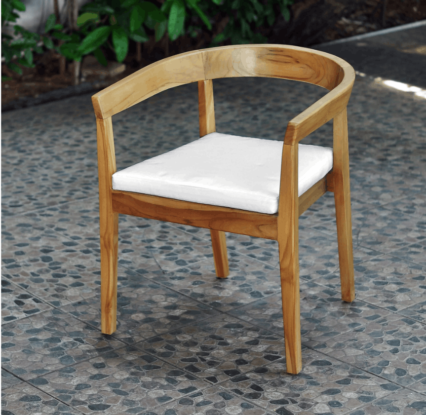 Panama Jack Bali Teak 5-Piece Square Dining Table with Cushions