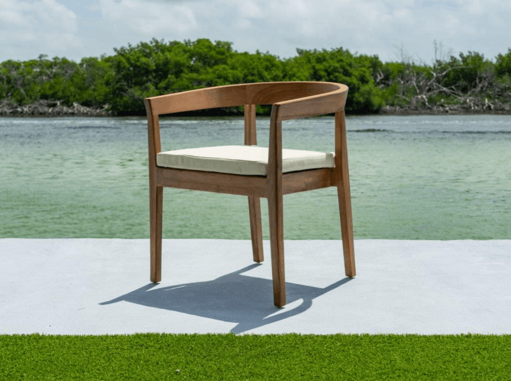 Panama Jack Bali Teak 5-Piece Square Dining Table with Cushions