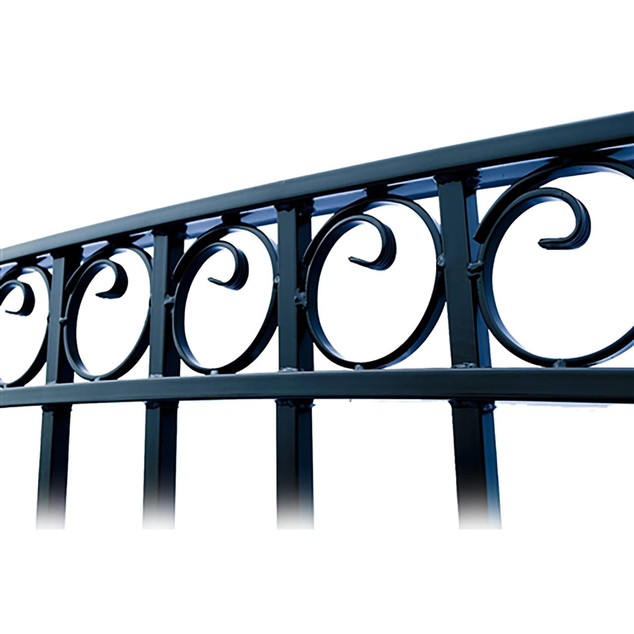 Paris Style Steel Dual Swing Driveway Gate – Black Galvanized 12'–18'