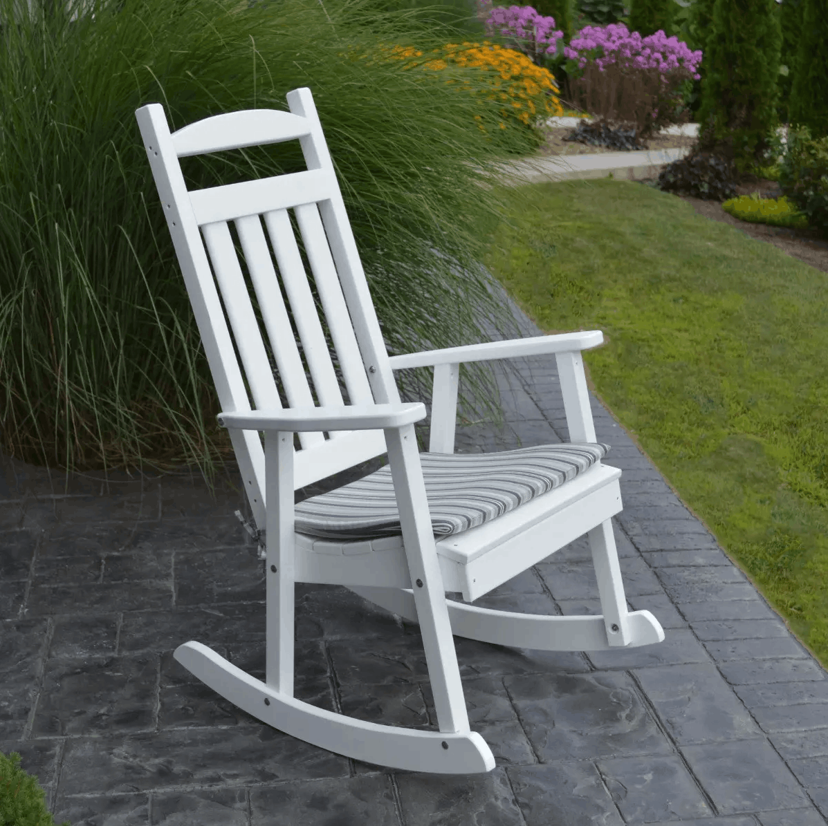 A&L Furniture Poly Outdoor Rocking Chair - Classic Porch Rocker