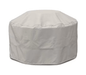 POLYWOOD Round Fire Pit Table protective cover in grey, weather-resistant outdoor furniture cover