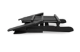 POLYWOOD Classic Folding Adirondack chair in black recycled plastic shown in folded flat storage position
