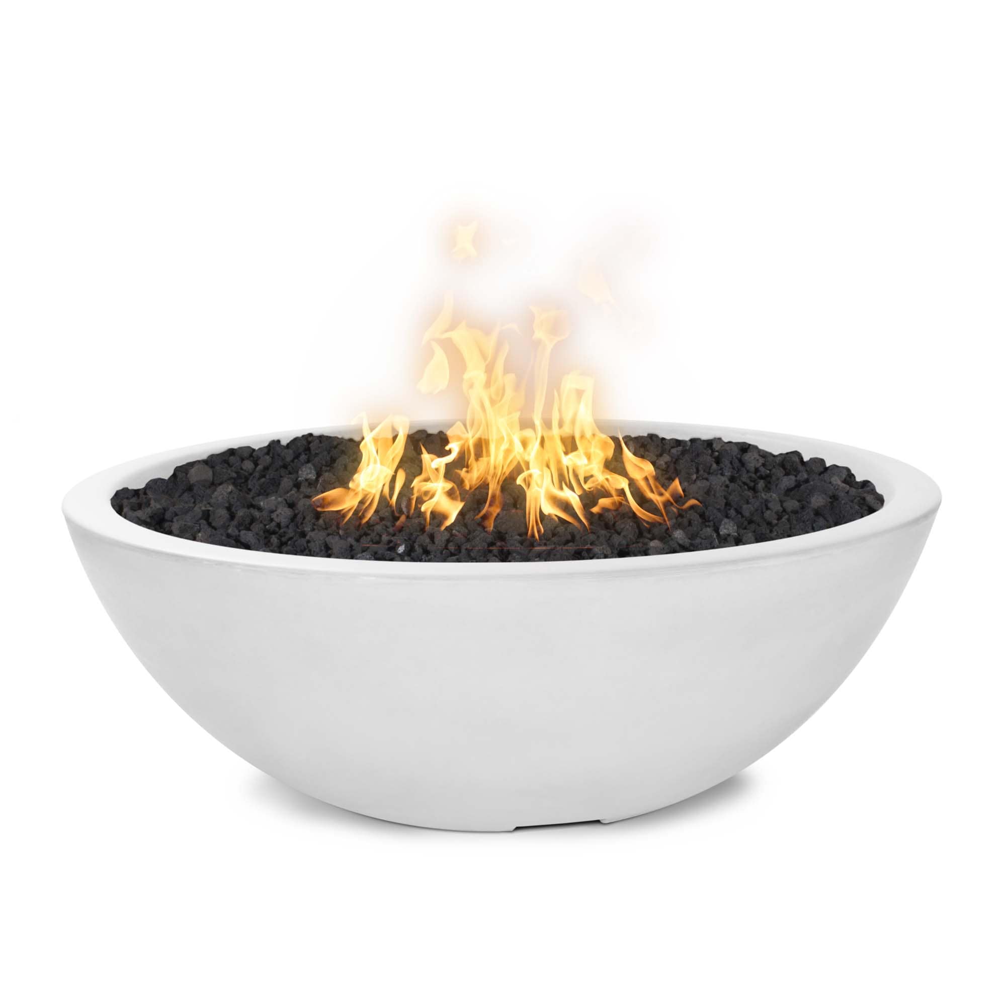 Sedona concrete fire pit on a patio