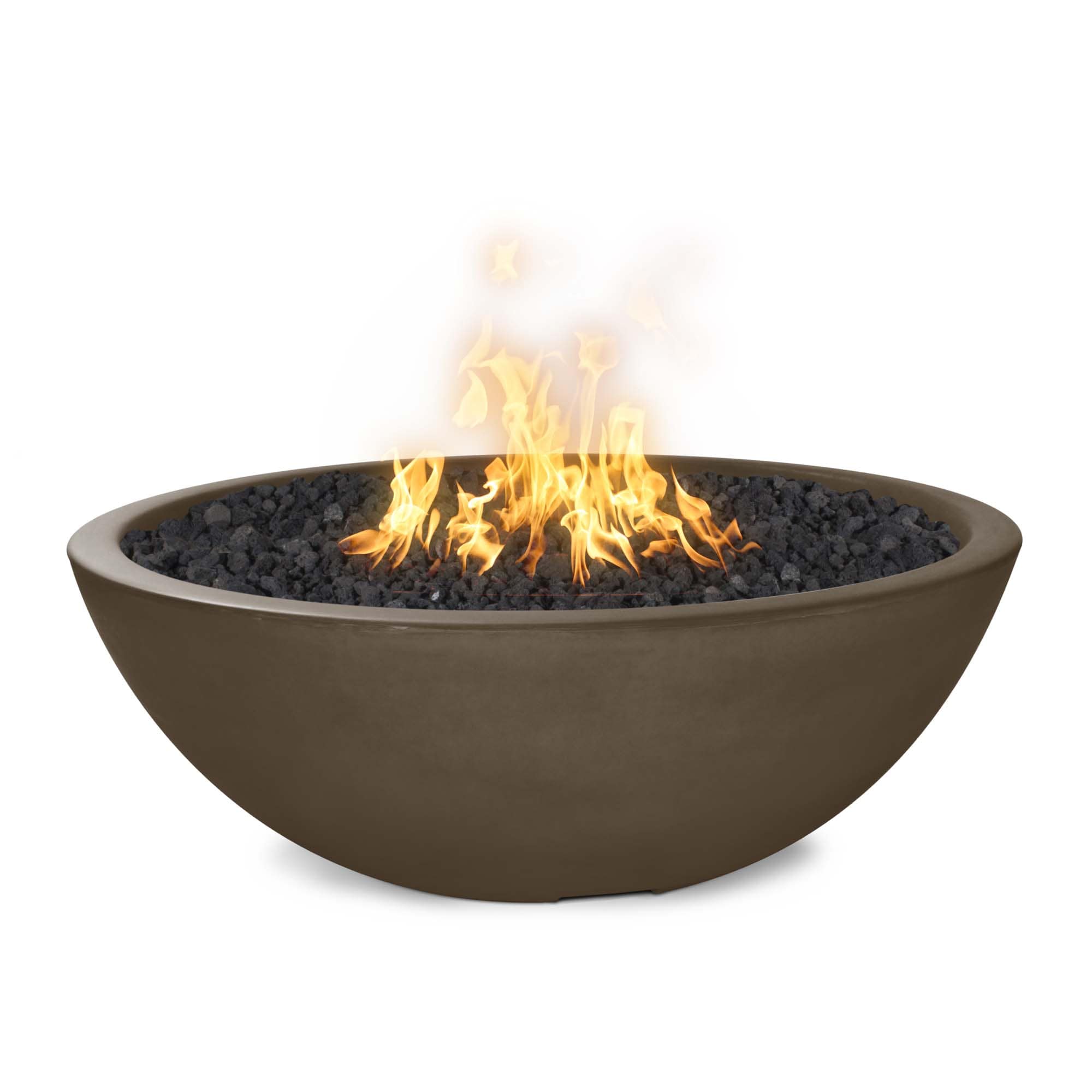 Sedona concrete fire pit narrow ledge detail
