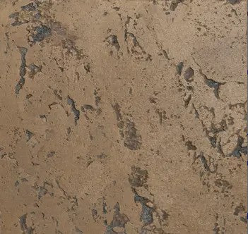 Textured brown surface with speckles of black and blue