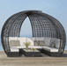 Skyline Design Sparta 136" Wicker Outdoor Lounge Set dome sectional dark gray waterfront deck
