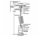 Sunglo A270SS patio heater technical diagram with dimensions 93 inch height 34.5 inch reflector labeled parts