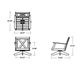POLYWOOD Braxton Deep Seat Swivel Chair dimension diagram, 28.37W x 31.62D x 31.01H inches
