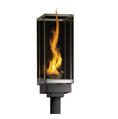Travis Industries Tempest Torch outdoor gas torch with vortex flame on in-ground post mount