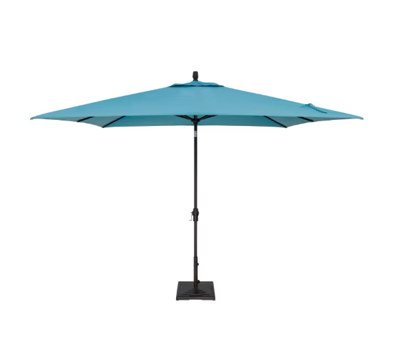 Treasure Garden 8x10 Aluminum Rectangular Patio Umbrella – Auto Tilt Market Shade