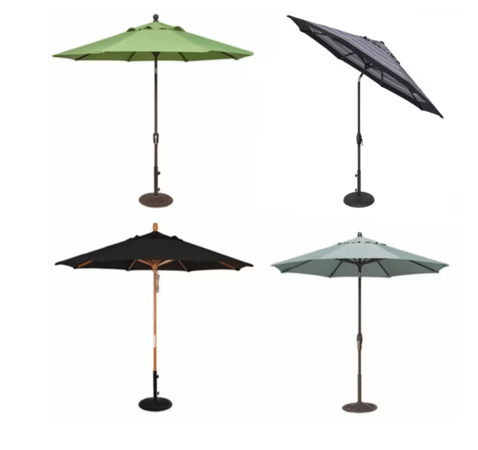 Treasure Garden 9 ft Octagonal Patio Umbrella - UPF 50+ Sun Protection