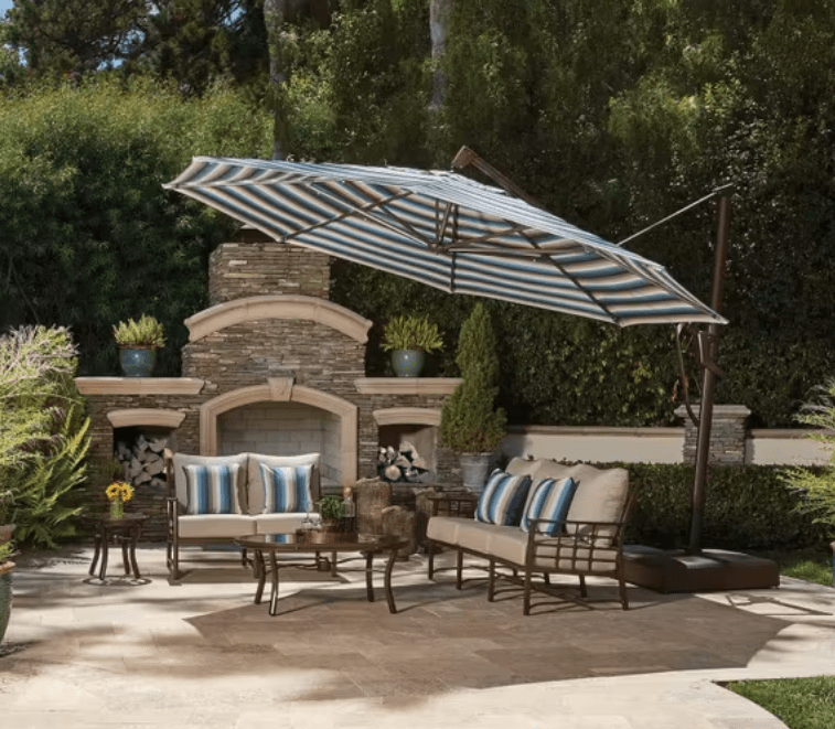 Treasure Garden AKZ Plus 13 ft Octagonal Cantilever Patio Umbrella
