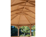 YardCraft 12x18 wood oval cedar gazebo kit interior ceiling detail