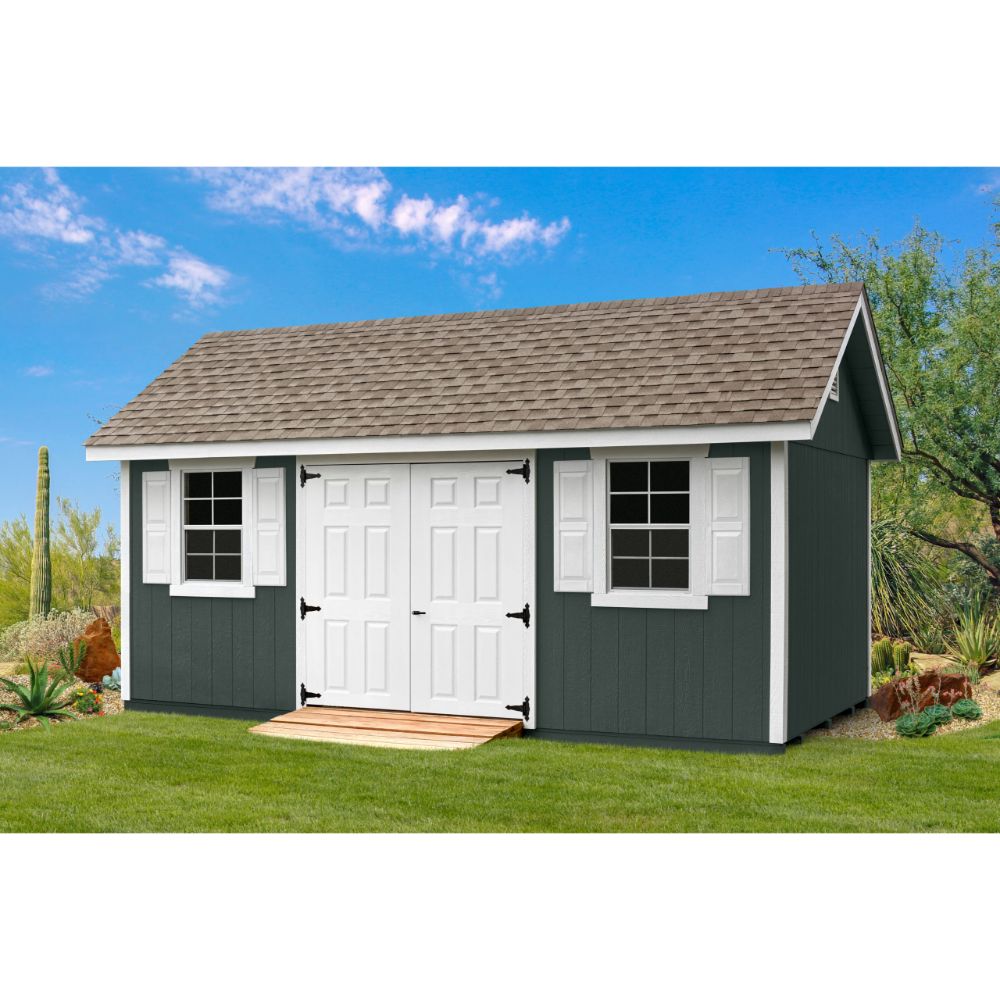 Yard Craft 10×18 Fairmont Storage Shed Kit  Hunter Green