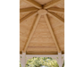YardCraft 12ft vinyl octagon gazebo kit interior wood ceiling detail