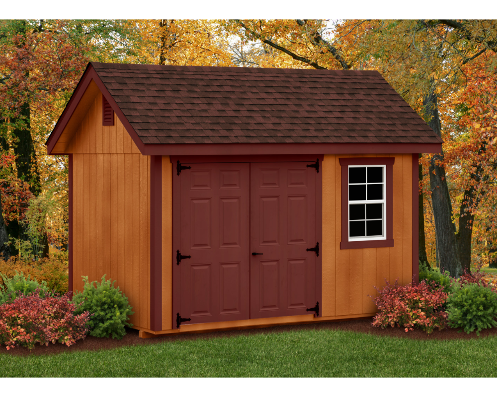 Yard Craft 8x12 Fairmont Storage Shed KitOrange with Brown Door