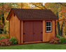 Yard Craft 8x12 Fairmont Storage Shed KitOrange with Brown Door