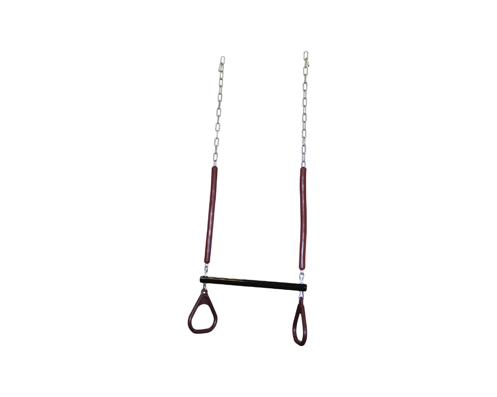 Yard Craft Playground Accessories Quality Trapeze Swing for Kids Burgundy