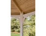 YardCraft vinyl oval gazebo wood ceiling and bracket detail