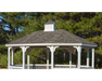 YardCraft 12x18 vinyl oval gazebo kit with cupola and shingled roof