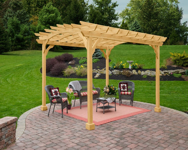 Yard Craft 10x12 Wood Pergola Kit – Natural