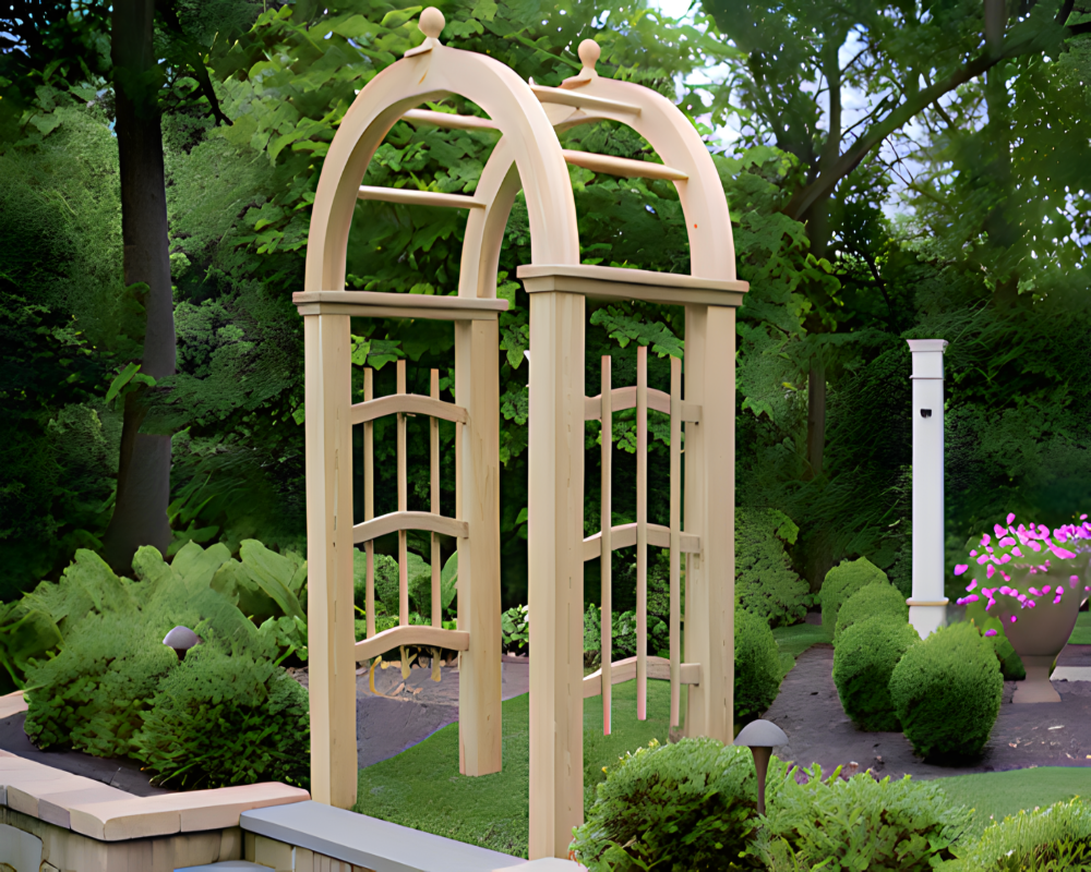 Yard Craft Vernon Vista Wood Arbor Elegant Garden Entrance
