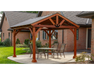 Yard Craft Westmont 12×12 Wood Pavilion Kit Canyon Brown