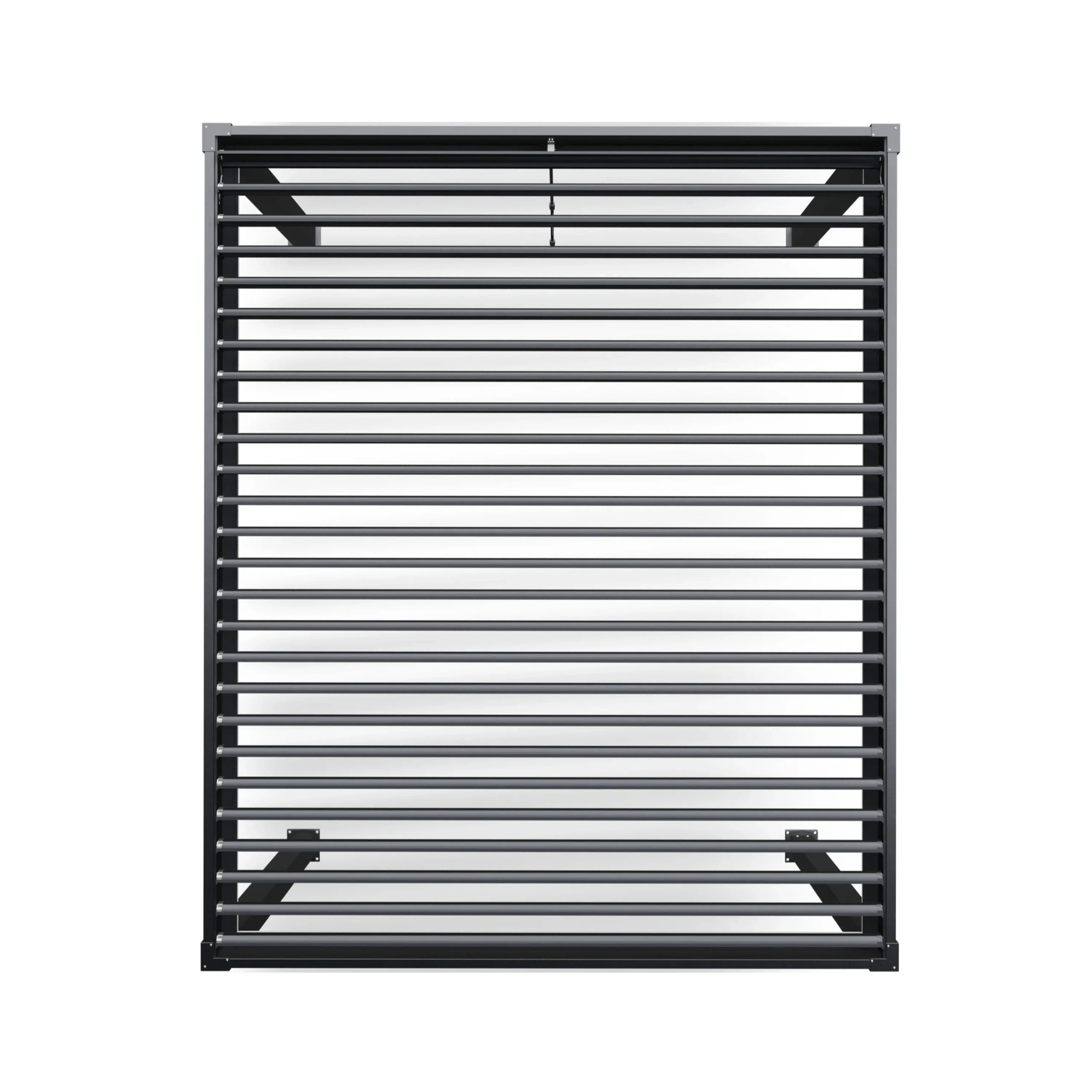 Top view of the Aleko Noble motorized pergola louvered roof
