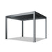 Side view of the Aleko Noble aluminum pergola with louvers closed