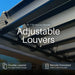 Adjustable motorized louvers on the Aleko Noble pergola opening from 0 to 115 degrees
