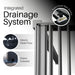 Drainage system on the Aleko Noble louvered pergola directing rainwater away