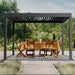 Aleko Noble aluminum louvered pergola over a backyard patio