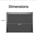 Dimension drawing of the ALEKO 10 ft pergola pull down privacy screen